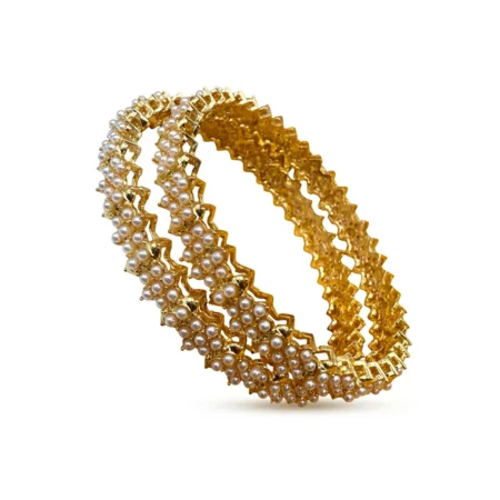 Pearl Lattice Bangles