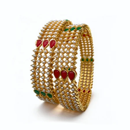 Pearl Mesh Bangles