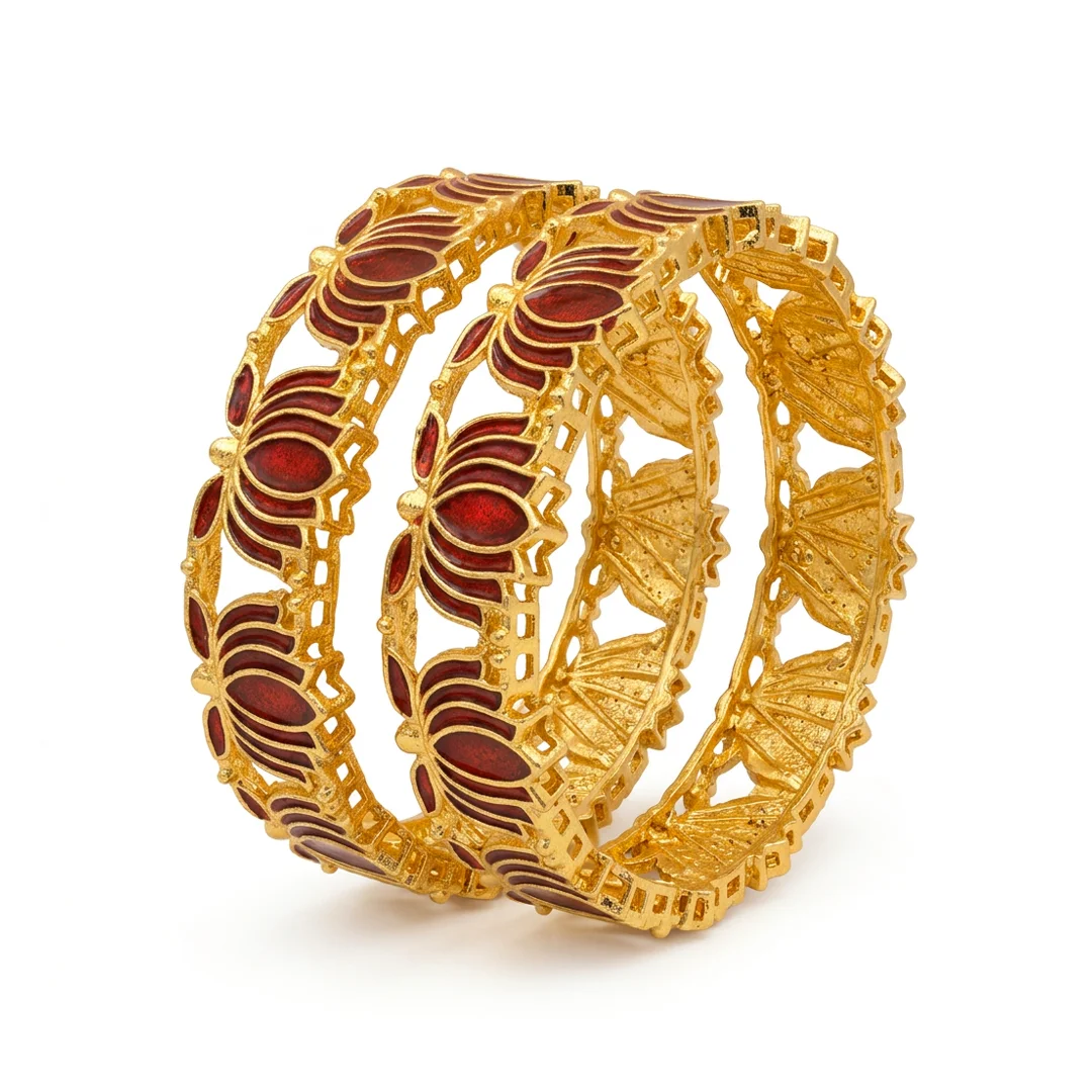 Ruby Petal Bangles
