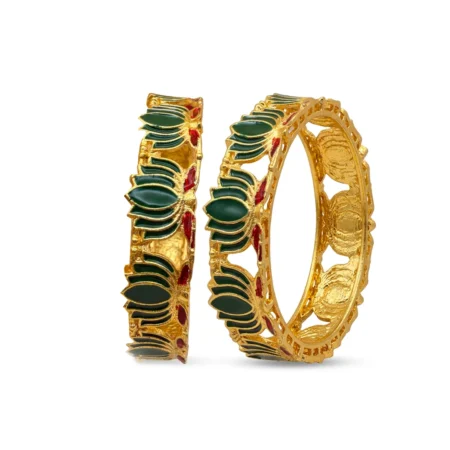 Green Lotus Bangles